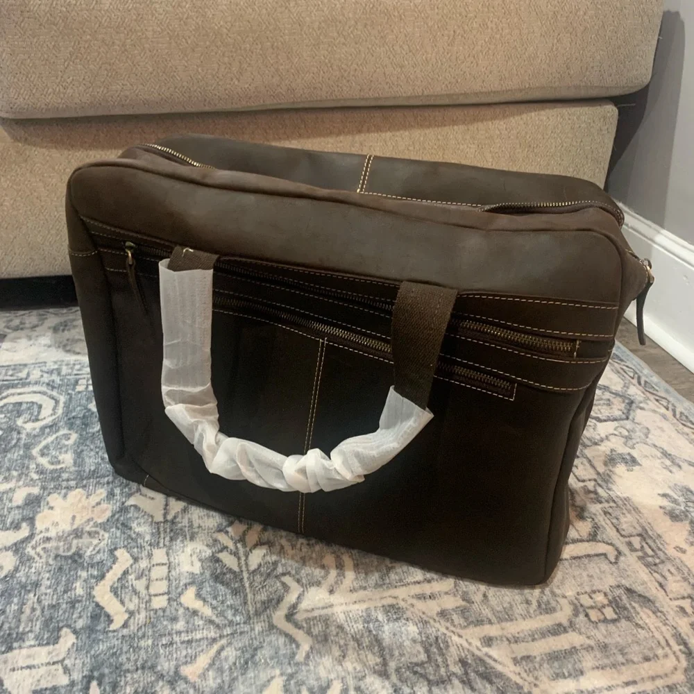 Classic Brown Leather Men's Bag